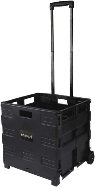 Safco - 1 Compartment, 18-1/4" Wide x 39-3/8" High x 15" Deep, Portable File Boxes - Plastic, Black - Exact Tool & Supply