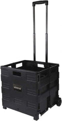 Safco - 1 Compartment, 18-1/4" Wide x 39-3/8" High x 15" Deep, Portable File Boxes - Plastic, Black - Exact Tool & Supply