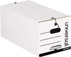 Universal One - 37-1/4" Wide x 18" High x 10" Deep, Storage Box - Corrugated Fiberboard, White - Exact Tool & Supply