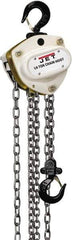 Jet - 3,300 Lb Lifting Capacity, 30' Lift Height, Hand Hoist - Made from Chain - Exact Tool & Supply