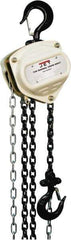 Jet - 1,100 Lb Lifting Capacity, 20' Lift Height, Hand Hoist - Made from Chain, 32' Overhaul to Lift 1' - Exact Tool & Supply