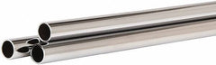 ECONOCO - 60" Max Width Round Tubing Closet Rod - 1" Diam, Chrome Finish - Exact Tool & Supply