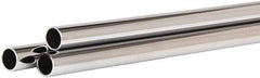 ECONOCO - 48" Max Width Round Tubing Closet Rod - 1" Diam, Chrome Finish - Exact Tool & Supply