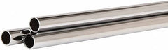 ECONOCO - 120" Max Width Round Tubing Closet Rod - 1" Diam, Chrome Finish - Exact Tool & Supply