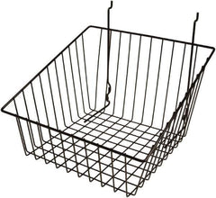 ECONOCO - 12" Deep, Square Steel Peg Board/Slatwall Basket - 12" Wide x 8" High - Exact Tool & Supply