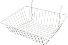 ECONOCO - 12" Deep, Rectangular Steel Peg Board/Slatwall Basket - 15" Wide x 5" High - Exact Tool & Supply