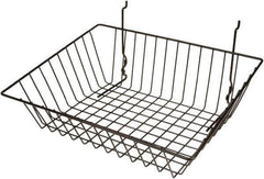 ECONOCO - 12" Deep, Rectangular Steel Peg Board/Slatwall Basket - 15" Wide x 5" High - Exact Tool & Supply