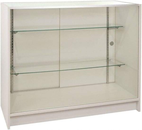 ECONOCO - 2 Shelf Visible Storage Cabinet - Melamine, 70" Wide x 20" Deep x 38" High, White - Exact Tool & Supply