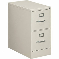 Hon - 15" Wide x 29" High x 26-1/2" Deep, 2 Drawer Vertical File - Steel, Light Gray - Exact Tool & Supply