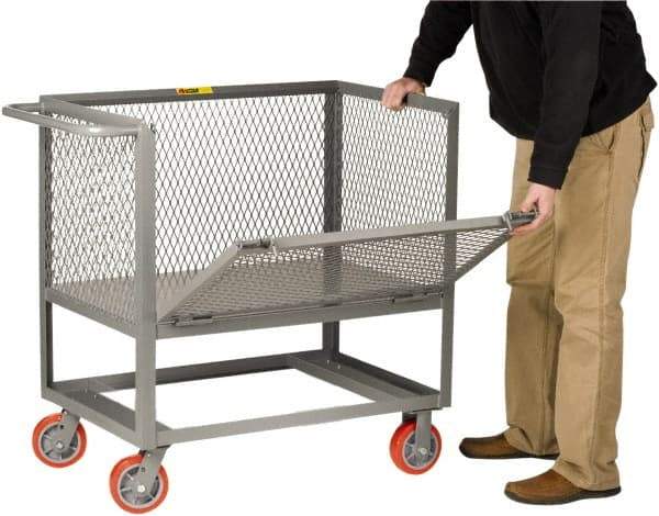 Little Giant - 2,000 Lb Capacity Steel Raised Deck Box Truck - Steel Deck, 30" OAW, 48" Platform Length x 20" Platform Height, Polyurethane Casters - Exact Tool & Supply