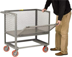 Little Giant - 2,000 Lb Capacity Steel Raised Deck Box Truck - Steel Deck, 30" OAW, 48" Platform Length x 20" Platform Height, Polyurethane Casters - Exact Tool & Supply