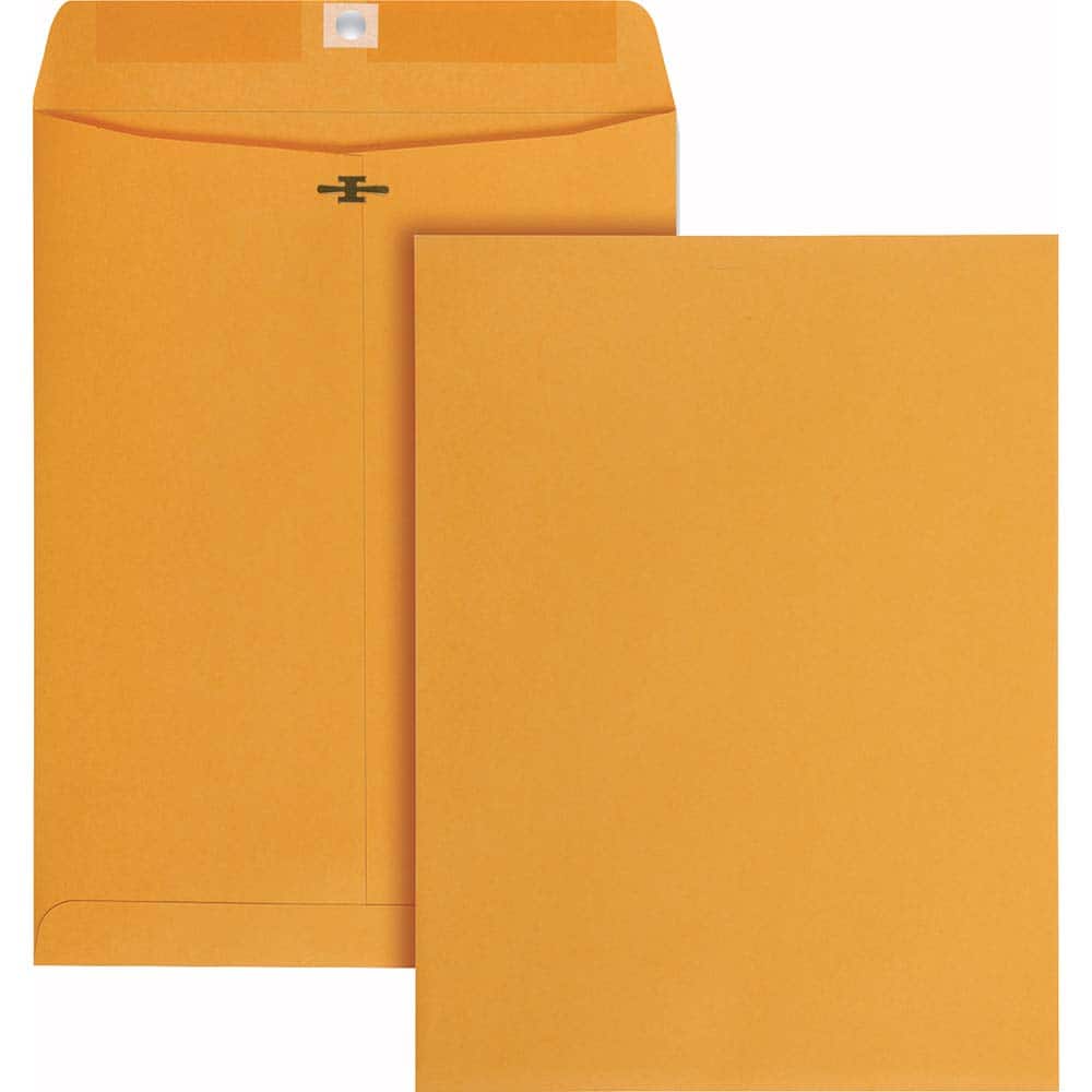 Quality Park - Mailers, Sheets & Envelopes; Type: Clasp Envelope ; Style: Clasp w/Gummed Flap ; Width (Inch): 12 ; Length (Inch): 9 ; Box Quantity: 250 ; Size: 9 x 12 - Exact Tool & Supply