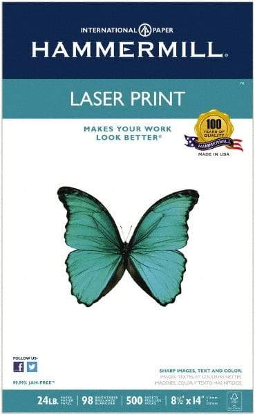Hammermill - 8-1/2" x 14" White Copy Paper - Use with Laser Printers, Copiers - Exact Tool & Supply