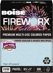 Boise - 8-1/2" x 11" Bottle Rocket Blue Colored Copy Paper - Use with Laser Printers, Copiers, Inkjet Printers - Exact Tool & Supply