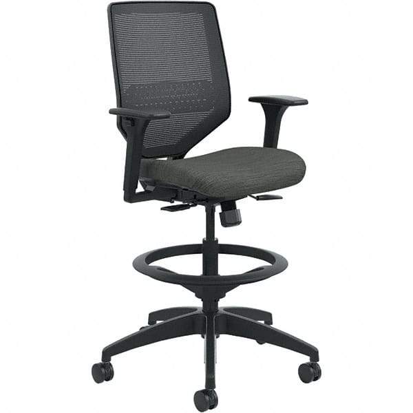 Hon - 53" High Mid Back Chair - 29-3/4" Wide x 28-3/4" Deep, Fabric Mesh Seat, Ink - Exact Tool & Supply