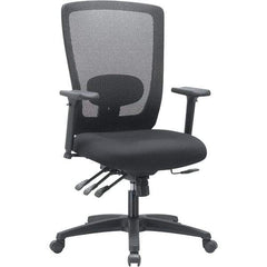 ALERA - 46-1/2" High High Back Chair - 28-1/4" Wide x 27.63" Deep, Fabric Mesh Seat, Black - Exact Tool & Supply