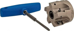 Iscar - 5 Inserts, 2" Cut Diam, 3/4" Arbor Diam, 0.708" Max Depth of Cut, Indexable Square-Shoulder Face Mill - 0° Lead Angle, 1.57" High, P290 AC.T 1806.. Insert Compatibility, Through Coolant, Series MillShred - Exact Tool & Supply