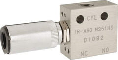 ARO/Ingersoll-Rand - 1/8" Inlet x 1/8" Outlet, Pilot Actuator, Spring Return, 2 Position, Body Ported Solenoid Air Valve - 0.25 CV, 3 Way, 140 psi, 122° Max Temp, 15° Min Temp - Exact Tool & Supply