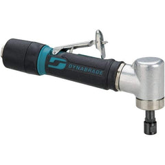 Dynabrade - 1/4" Collet, Angle Handle, Air Angle Die Grinder - 25,000 RPM, Rear Exhaust, 26 CFM, 0.4 hp, 90 psi, 1/4 NPT Inlet - Exact Tool & Supply