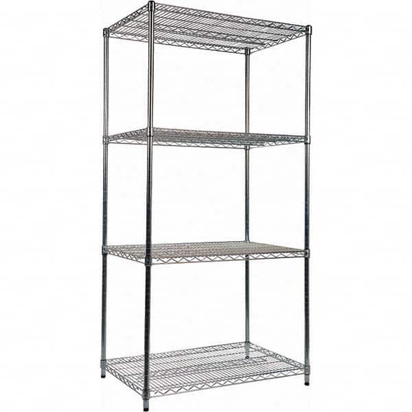 ALERA - 4,000 Lb Capacity 4 Shelf Wire Shelving - Starter Unit - Exact Tool & Supply