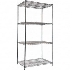ALERA - 4,000 Lb Capacity 4 Shelf Wire Shelving - Starter Unit - Exact Tool & Supply