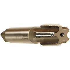Emuge - 2 - 11-1/2 NPTF Thread, 7 Flute Standard Pipe Tap - 7-7/8" OAL, 1-3/4" Thread Length, 1-7/8" Shank Diam, Bright Finish, Cobalt - Exact Tool & Supply