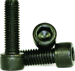 M10 - 1.50 x 25mm - Black Finish Heat Treated Alloy Steel - Cap Screws - Socket Head - Exact Tool & Supply