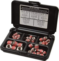 E-Z LOK - 46 Inserts, #10-24 - 1/2-13 Internal Thread, #10 - 1/2 UNC, Stainless Steel, Thread Repair Kit - Exact Tool & Supply