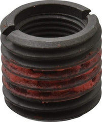 E-Z LOK - 7/8-14 Internal, 1-1/4 - 7 External, UNF, 1-1/8" Insert Length, Self-Lock Standard Wall Thread Locking Inserts - Carbon Steel, Smooth/Rolled Finish, Grade C12L14 - Exact Tool & Supply