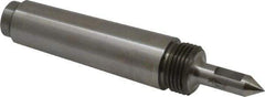Riten - 3/8" Head Diam, Steel Long Point Solid Dead Center - 3MT Morse Taper, 3/8" Point Diam, 1-1/4" Point Length, 1-11/16" OAL - Exact Tool & Supply