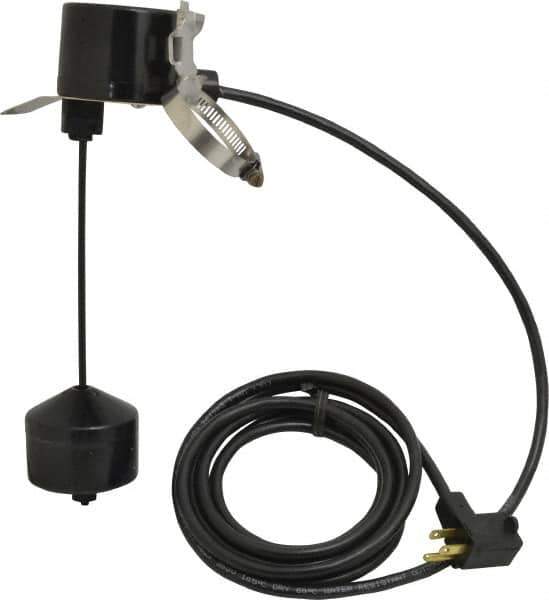 Little Giant Pumps - 115/230 AC Volt, Piggyback Vertical Mechanical Float Switch, Sump, Sew and Eff, Float Switch - 10 Ft. Cord Length, 1/5 HP, PVC, 13 Amperage Rating, For Use with Universal - Exact Tool & Supply