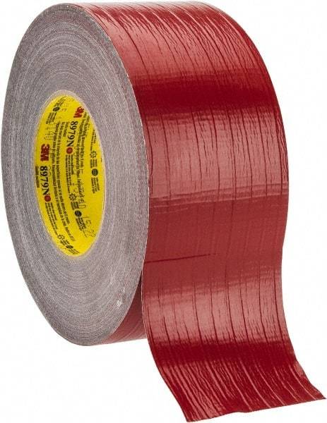 3M - 3" x 55m Red Duct Tape - 12.1 mil, Rubber Adhesive, Polyethylene Film Backing, 36 Lb/ln Tensile Strength, 200°F Max, Series 8979N - Exact Tool & Supply