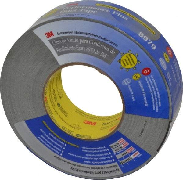 3M - 2" x 55m Green Duct Tape - 12.1 mil, Rubber Adhesive, Polyethylene Film Backing, 36 Lb/ln Tensile Strength, 200°F Max, Series 8979 - Exact Tool & Supply