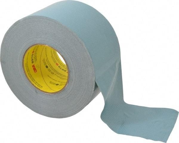 3M - 4" x 55m Blue Duct Tape - 12.1 mil, Rubber Adhesive, Polyethylene Film Backing, 36 Lb/ln Tensile Strength, 200°F Max, Series 8979 - Exact Tool & Supply