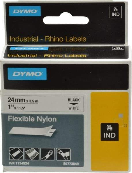 Rhino - 450,732" Long, White Flexible Nylon Self Laminating Label - For RHINO 6000 or RHINO 6500 - Exact Tool & Supply