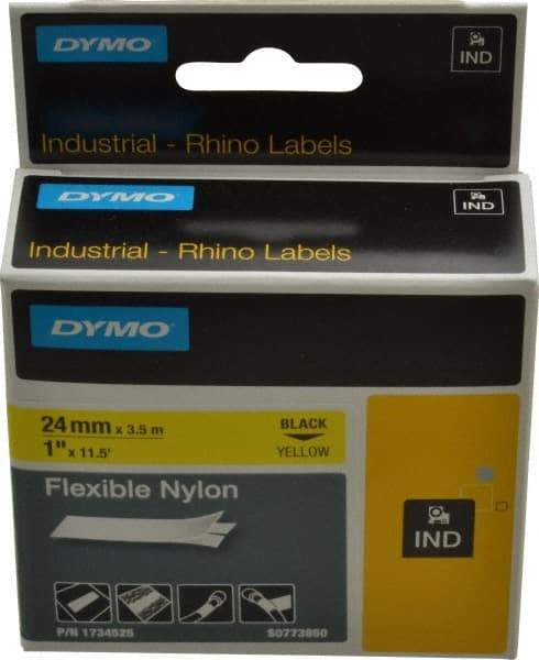 Rhino - 450,732" Long, Yellow Flexible Nylon Self Laminating Label - For RHINO 6000 or RHINO 6500 - Exact Tool & Supply