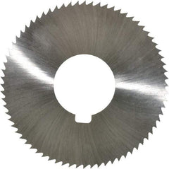 Value Collection - 2-3/4" Diam x 0.023" Blade Thickness x 1" Arbor Hole Diam, 72 Tooth Slitting and Slotting Saw - Arbor Connection, Right Hand, Uncoated, High Speed Steel, Concave Ground, Contains Keyway - Exact Tool & Supply