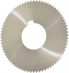 Value Collection - 2-3/4" Diam x 0.032" Blade Thickness x 1" Arbor Hole Diam, 72 Tooth Slitting and Slotting Saw - Arbor Connection, Right Hand, Uncoated, High Speed Steel, Concave Ground, Contains Keyway - Exact Tool & Supply