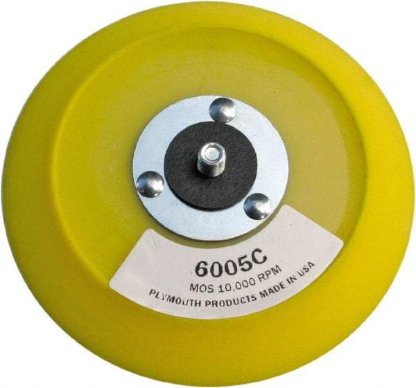 Made in USA - 6" Diam Adhesive/PSA Disc Backing Pad - Medium Density, 10,000 RPM - Exact Tool & Supply