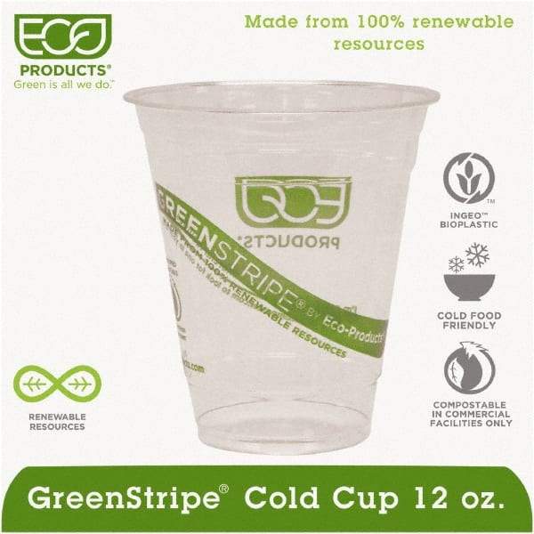 ECO PRODUCTS - Renewable & Compostable Cold Cups - 12 oz - Clear - Exact Tool & Supply