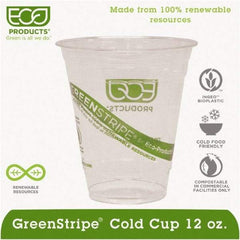 ECO PRODUCTS - Renewable & Compostable Cold Cups - 12 oz - Clear - Exact Tool & Supply