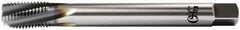 OSG - M30x3.50 Metric Coarse 6 Flute Plug Spiral Flute Tap - Vanadium High Speed Steel, TiCN Finish, Left Hand Flute, Right Hand Thread, D20, Series 13118 - Exact Tool & Supply
