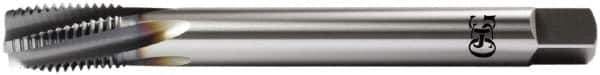 OSG - M16x2.00 Metric Coarse 4 Flute 6H Plug Spiral Flute Tap - Vanadium High Speed Steel, TiCN Finish, 110mm OAL, Left Hand Flute, Right Hand Thread, D7, Series 13118 - Exact Tool & Supply