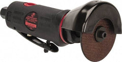 PRO-SOURCE - 3" Wheel Diam, 20,000 RPM, Pneumatic Cutoff & Cutoff-Grinder Tool - Right Angle Handle, 1/4 NPT Inlet - Exact Tool & Supply