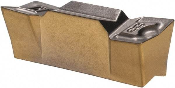 Iscar - 6004HFPR Grade IC830, 6mm Cutting Width Carbide Grooving Insert - 3mm Max Depth of Cut, Right Hand, 0.4mm Corner Radius, AlTiN/TiN Finish - Exact Tool & Supply