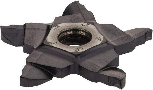 Iscar - 34F23901522PENTA F Grade IC908, 2.39mm Cutting Width Carbide Grooving Insert - 5mm Max Depth of Cut, Right Hand, 0.15mm Corner Radius, TiAlN Finish - Exact Tool & Supply