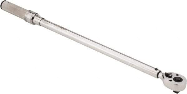 CDI - 1/2" Drive Micrometer Torque Wrench - 47 N/m to 332 N/m Torque, 24-13/32" OAL, 1.4 N/m Graduation, Ratcheting with Reverse Lever Head - Exact Tool & Supply