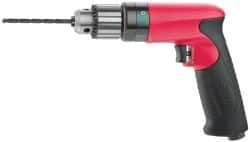 Sioux Tools - 1/4" Keyed Chuck - Pistol Grip Handle, 4,000 RPM, 11.8 LPS, 25 CFM, 0.6 hp - Exact Tool & Supply