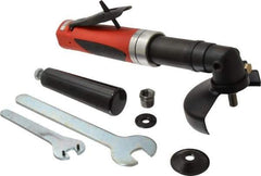 Sioux Tools - 4" Wheel Diam, 12,000 RPM, Pneumatic Angle & Disc Grinder - 3/8-24 Spindle, 35 CFM, Rear Exhaust - Exact Tool & Supply