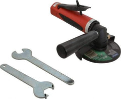 Sioux Tools - 4-1/2" Wheel Diam, 12,000 RPM, Pneumatic Angle & Disc Grinder - 5/8-11 Spindle, 35 CFM, Rear Exhaust - Exact Tool & Supply
